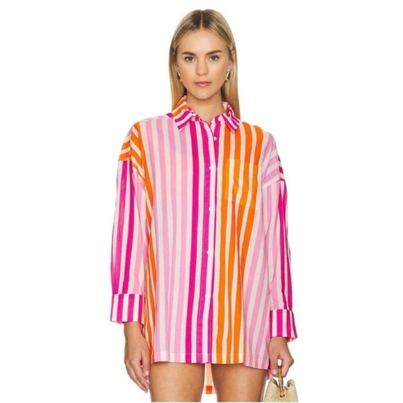 Beach Riot Alexa Top Sunset Stripe Swim Cover Up - Picture 11 of 11